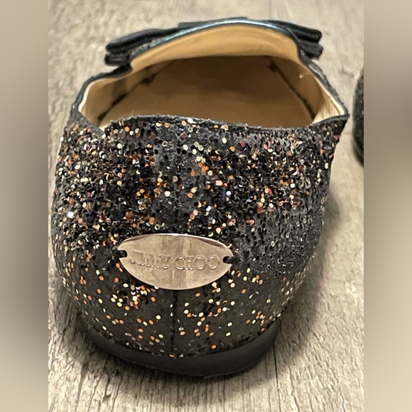 Jimmy Choo Gala Glitter Flats - Picture 10 of 16